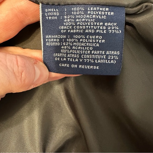 BLASSPORT small dark brown leather jacket with fur collar - Picture 2 of 7